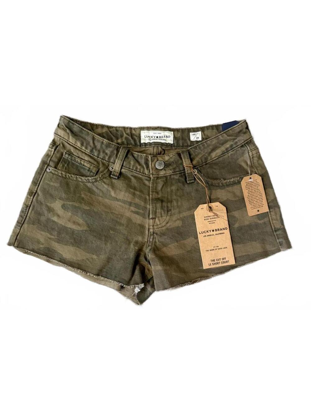 Lucky Brand Women's Camo Print Denim Shorts Size 00/24
